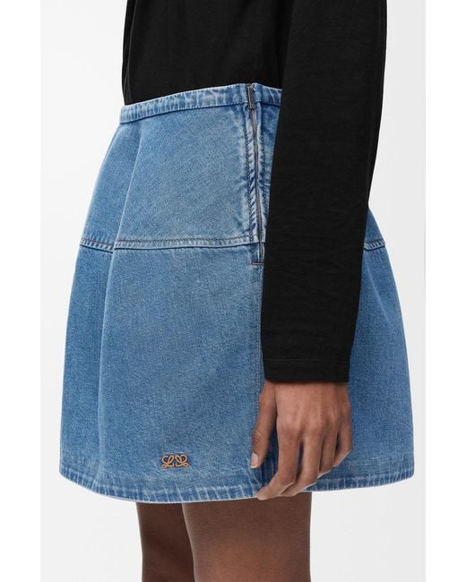 Loewe Blue Balloon Denim Mini Skirt