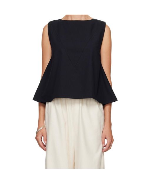 Baserange Black Sleeveless Top