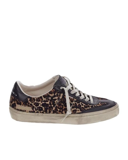 Golden Goose Deluxe Brand Brown Soul Star Leopard Printed Sneakers for men