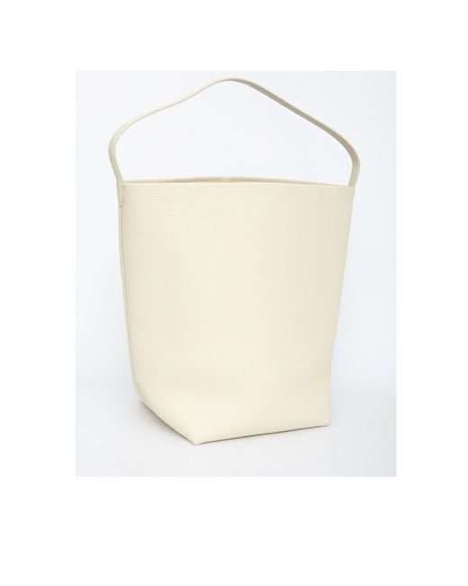 The Row White Large N/S Park Tote Bag