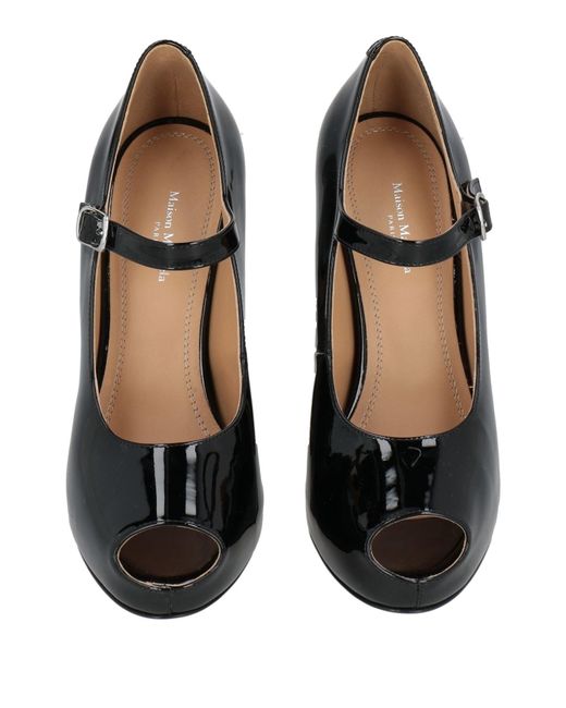 Maison Margiela Black Stylish And Comfortable Patent Leather Mary Jane High Heels