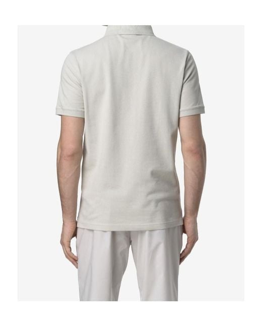 K-Way White Amedee Pique Slim for men