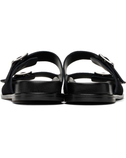 Aeyde Black Meena Leather Sandals