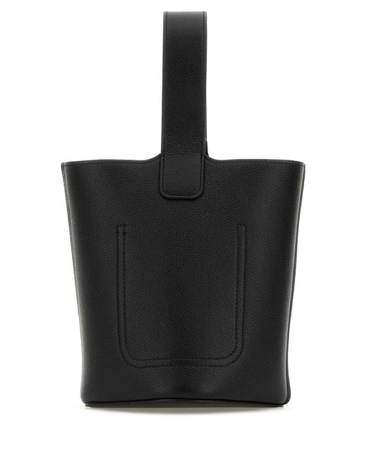 Loewe Black Mini Pebble Bucket Bag