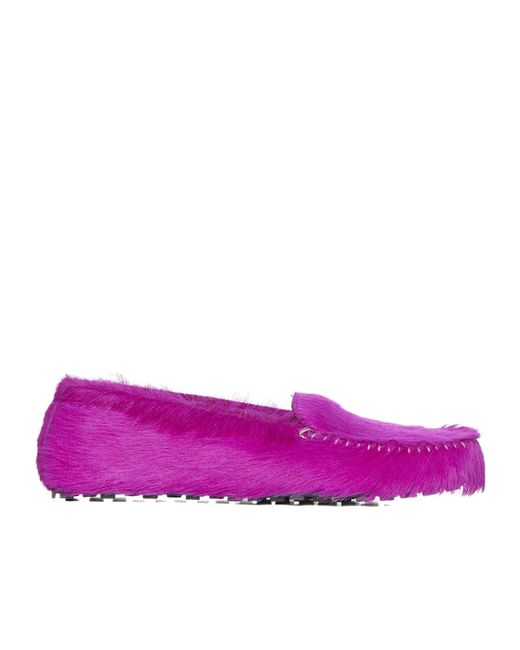 Marni Purple Fluffy Slip-On Flat Shoes for men