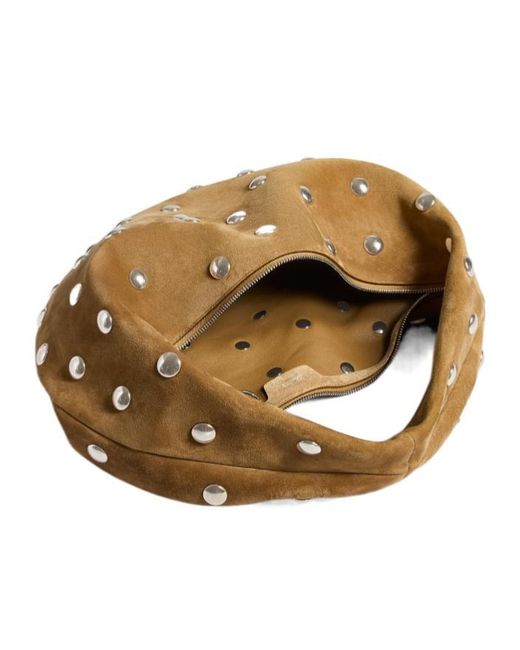 Khaite Metallic Olivia Studded Medium Hobo Bag