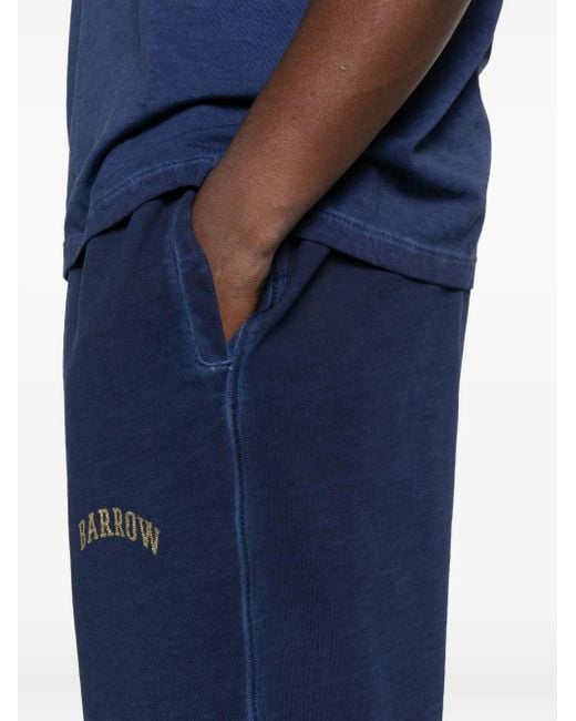 Barrow Blue Logo-Detail Track Pants for men