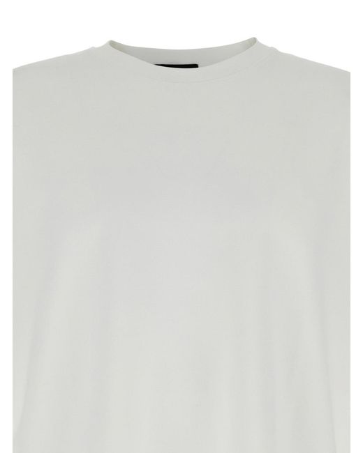 Theory White Long Sleeved Crewneck T-Shirt for men