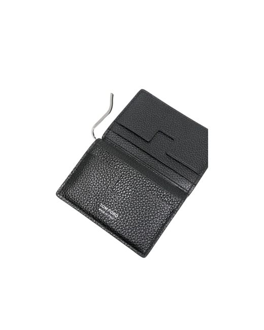 Tom Ford Black Foldable Card Holder for men