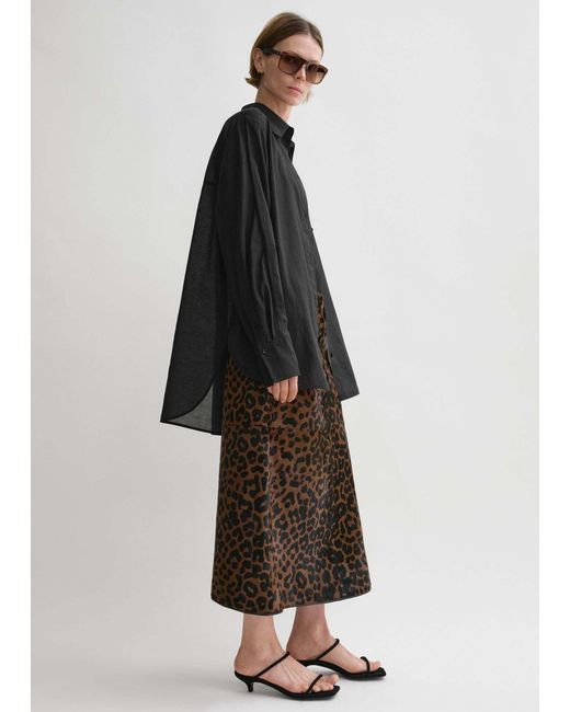 Totême Black Totême Kimono Sleeved Shirt