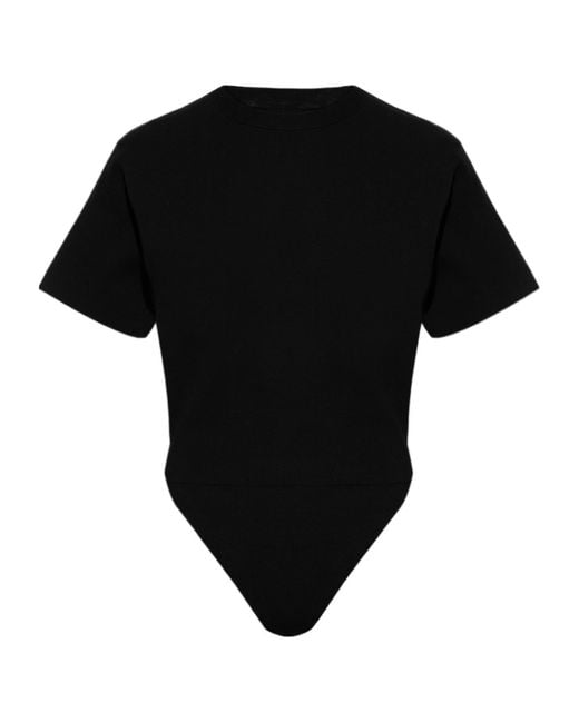 Haikure Black Talya Short-Sleeved Bodysuit