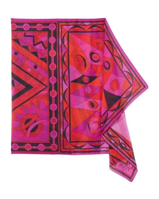 Emilio Pucci Pink Pucci Pattern Printed Sarong