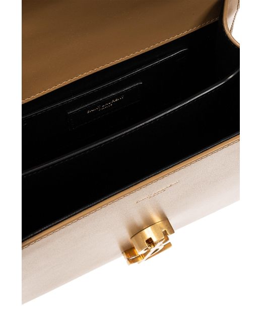 Saint Laurent Metallic Cassandra Mini Top Handle Bag