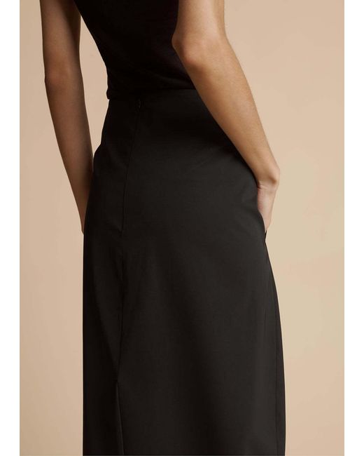 Khaite Black Lauson Midi Skirt