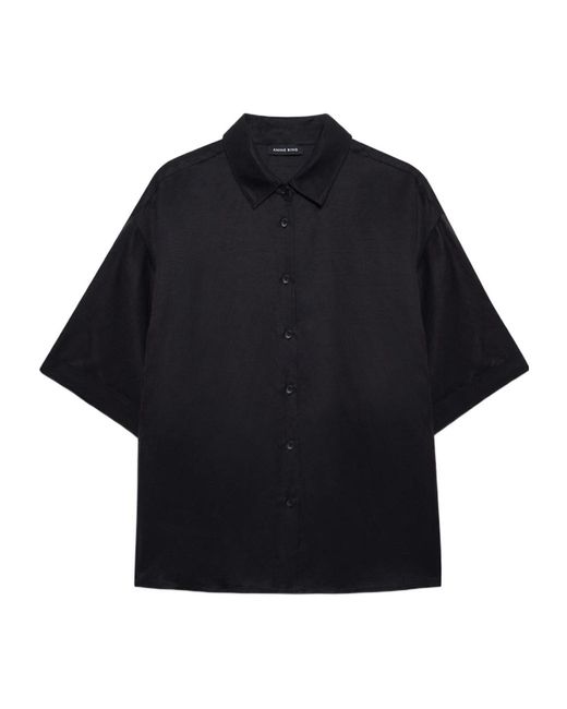Anine Bing Black Coco Button-Up Shirt