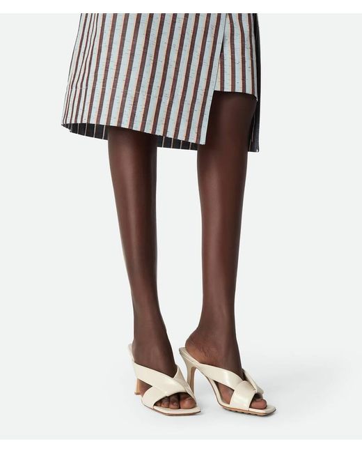 Bottega Veneta White Riva Mule