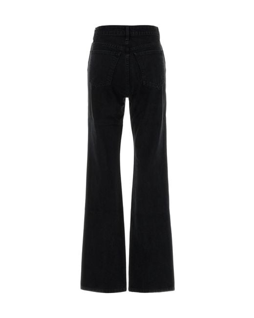 Khaite Black Straight-Leg Jeans