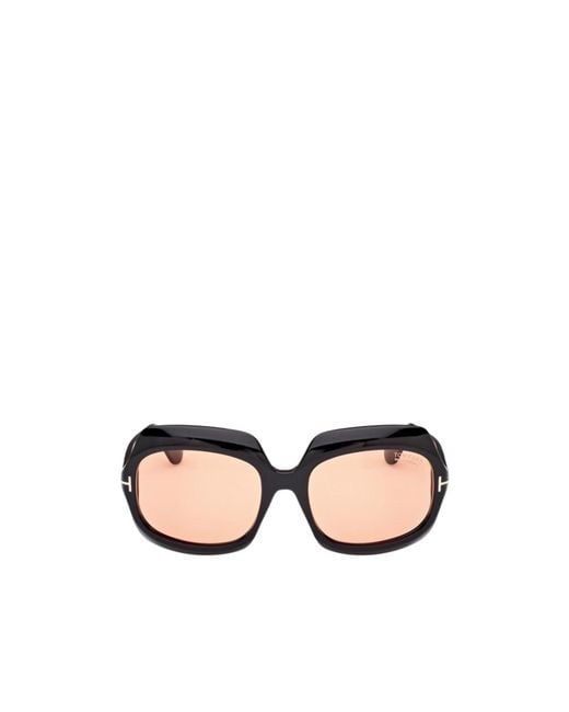 Tom Ford Pink Eyewear Ren Oversized Frame Sunglasses