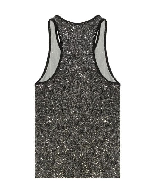 Fabiana Filippi Gray Sleeveless Tops