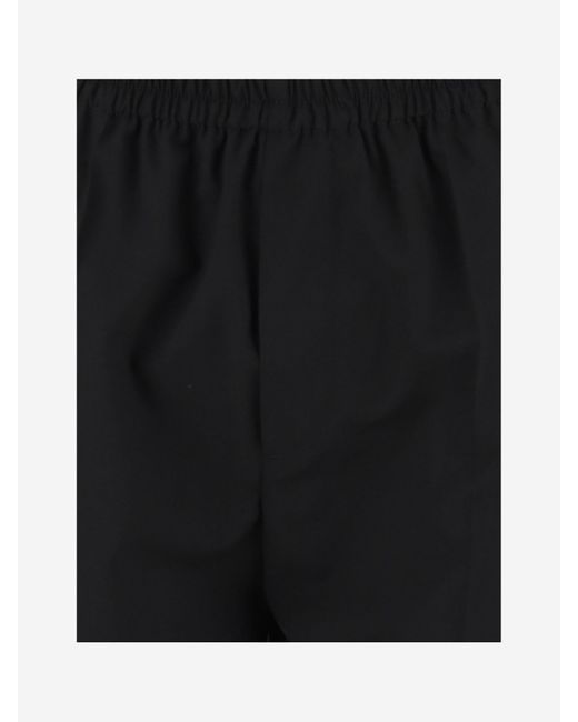 Bottega Veneta Black Elastic Waist Casual Pants