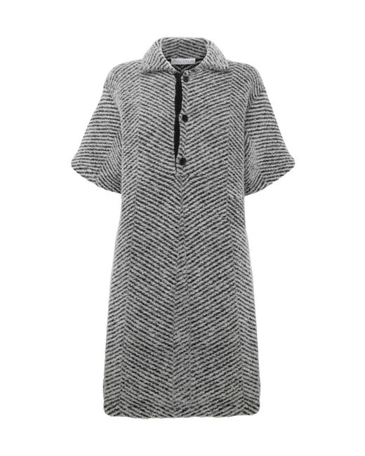 J.W. Anderson Gray Logo-Plaque Knit Polo Dress