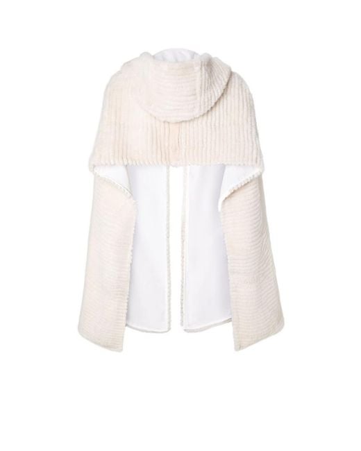 Fendi White Mink Travel Scarf
