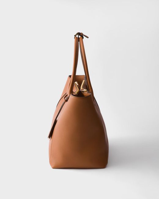 Prada Brown Large Leather Tote Bag
