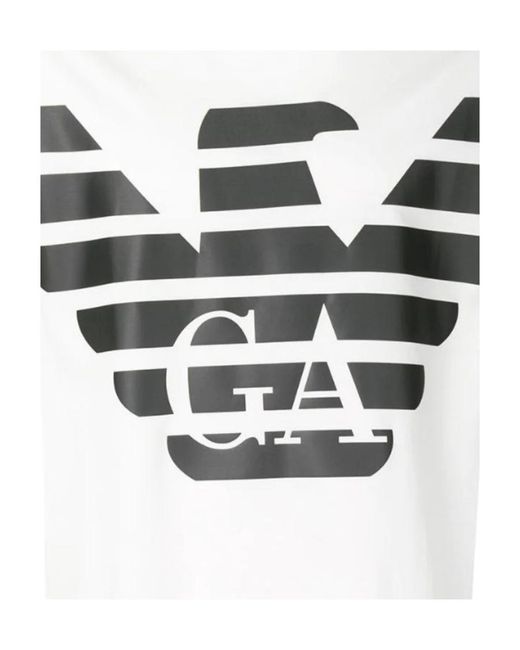 Emporio Armani White Printed T-Shirt for men