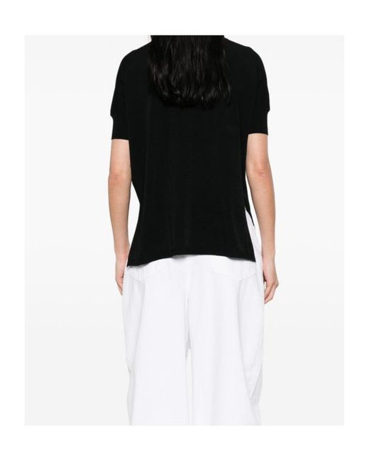 Baserange Black Side-Slit T-Shirt