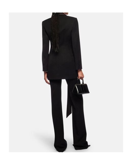 The Attico Black The Strap-Detailed Trousers