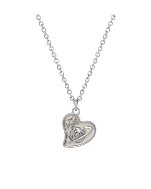 Vivienne Westwood Metallic Heart Orb Pendant Necklace
