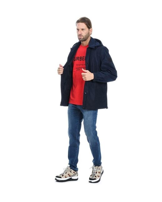 Burberry Blue Detachable Hooded Jacket for men