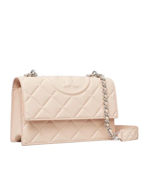 Tory Burch Natural Small Fleming Convertible Shoulder Bag