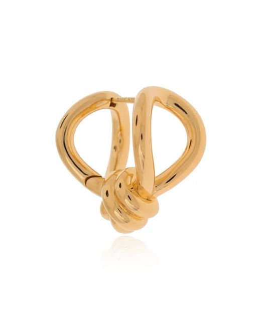 Bottega Veneta Metallic Knot Earrings
