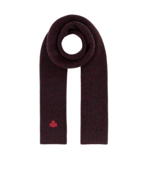 Isabel Marant Purple Ribbed Scarf