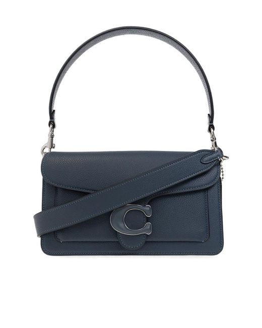 COACH Blue Tabby Logo Plaque Shoulder Bag