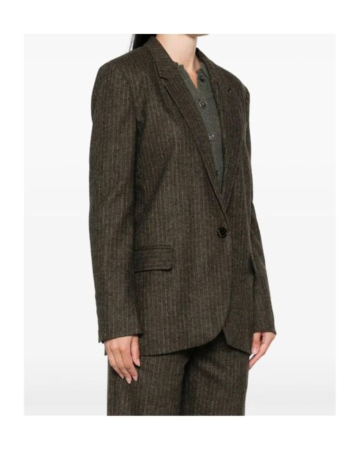 Isabel Marant Green Long-Sleeved Suit Jacket