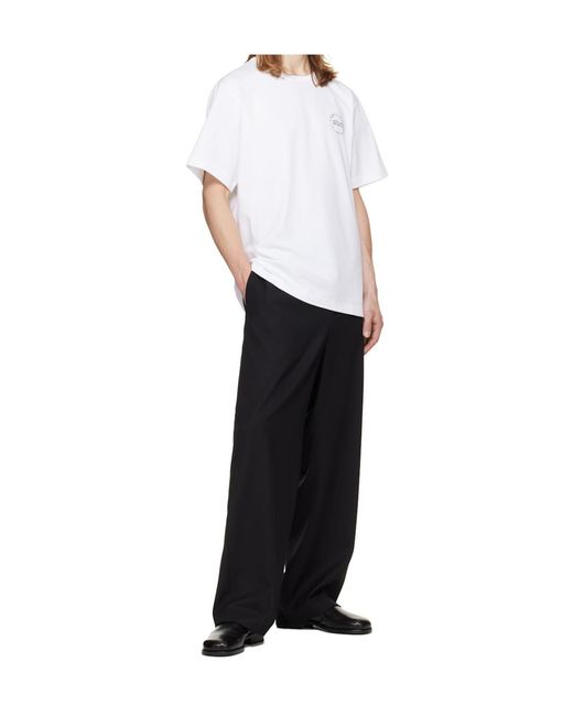 Helmut Lang White Short-Sleeved T-Shirt for men