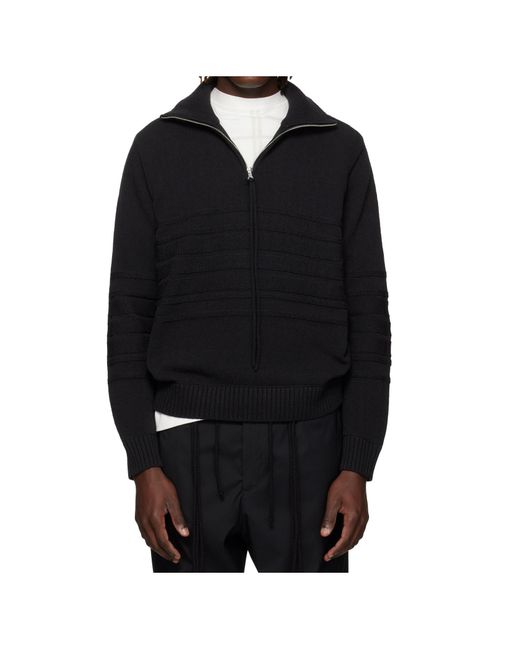 Craig Green Black Tape Knit Polo Shirt for men
