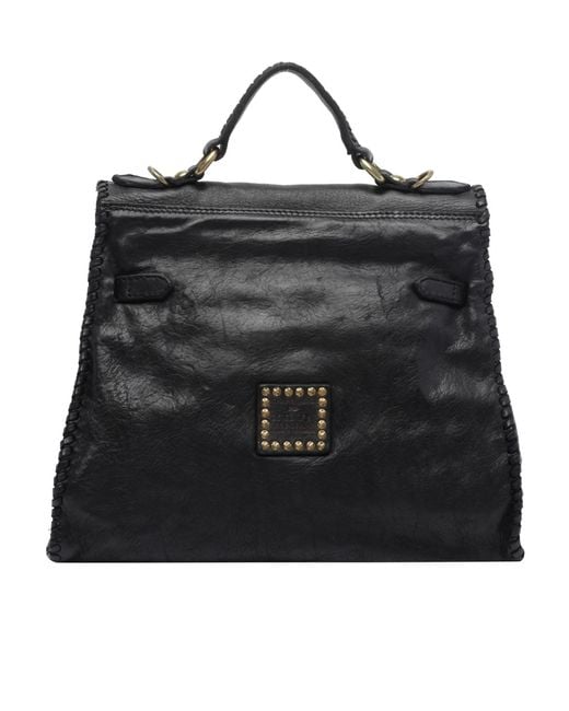 Campomaggi Black Top-Handle Shoulder Bag