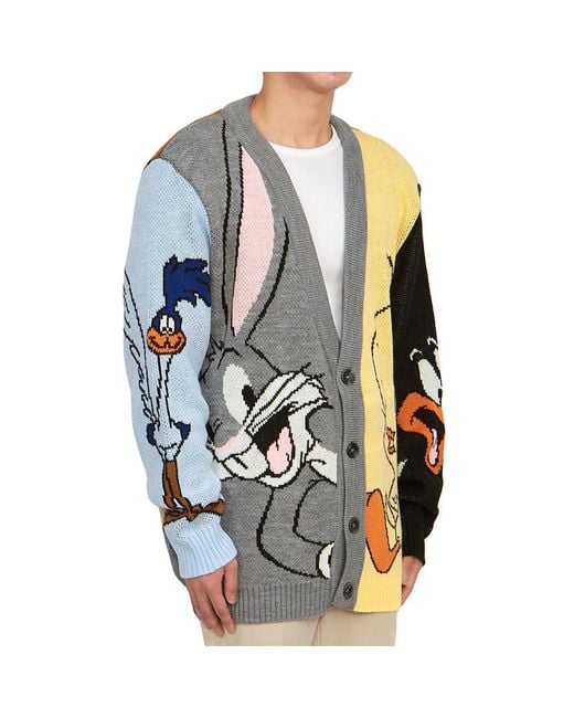FAMILY FIRST Blue V-Neck Long-Sleeved Sweater for men
