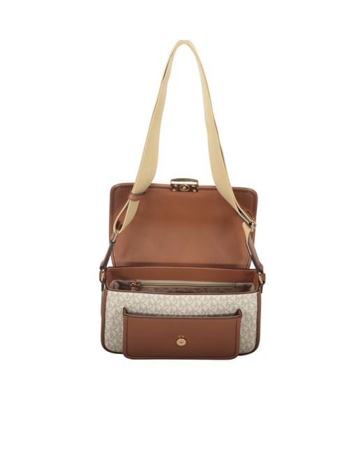 Michael Kors Natural Logo Flap Shoulder Bag