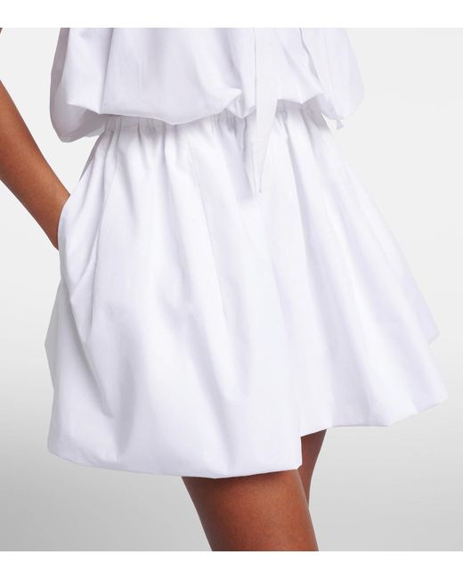 Patou White Halterneck Cotton Minidress