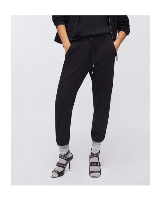 Liu Jo Black Elasticated Fleece Track Pants