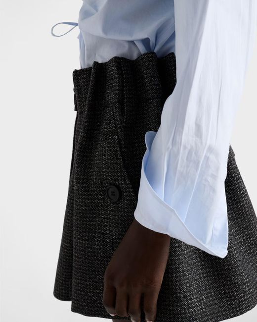 Prada Blue Light Fil-À-Fil Shirt