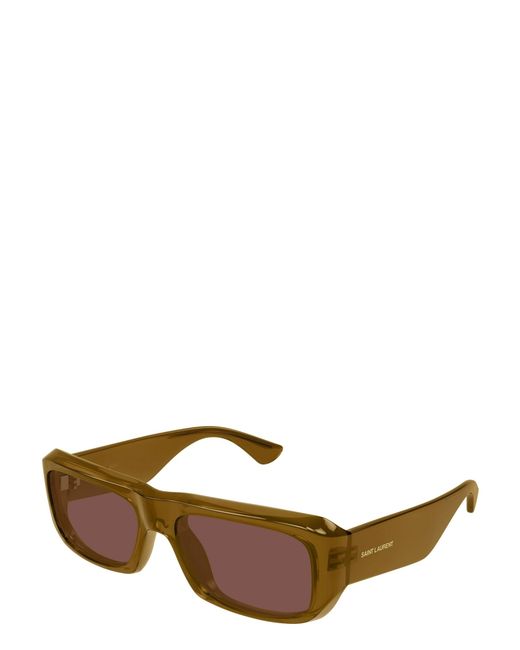 Saint Laurent Brown Eyewear Rectangular Frame Sunglasses for men