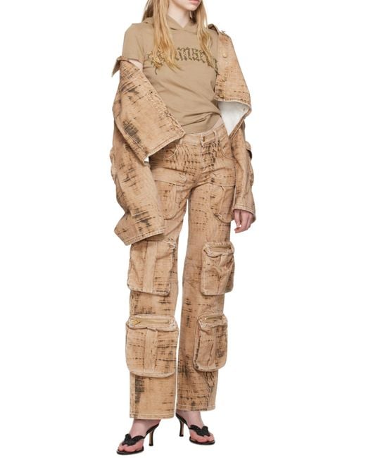 Blumarine Natural Camouflage Pattern Denim Coat