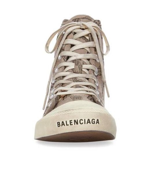 Balenciaga Natural Paris High-Top Sneakers for men
