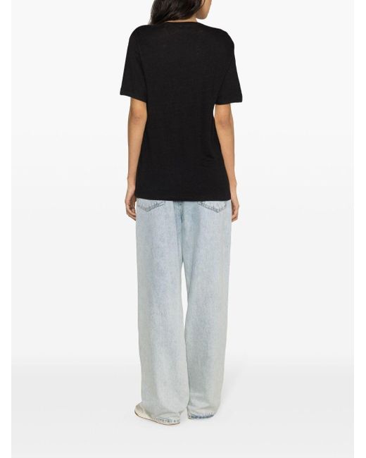 Isabel Marant Black Isabel Marant Étoile Zewel Crewneck T-Shirt