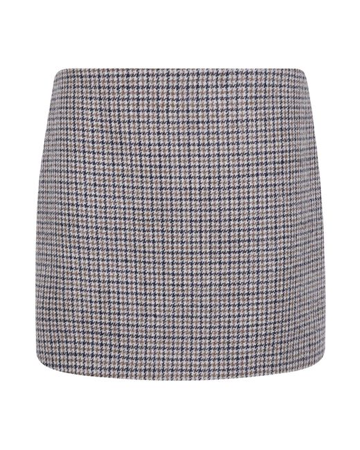 P.A.R.O.S.H. Gray Houndstooth Mini Skirt